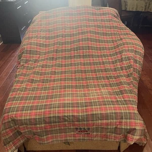 Ralph Lauren Polo Home Full Down  Duvet Cover Reversible Denim Plaid - Picture 1 of 5