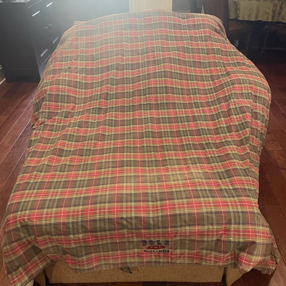 Funda nórdica reversible de mezclilla a cuadros Ralph Lauren Polo Home Foto 1 de 4