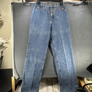 Vintage Lawman Jeans Womens Size 7 Slim Fit Western Bareback High Rise - Picture 1 of 13