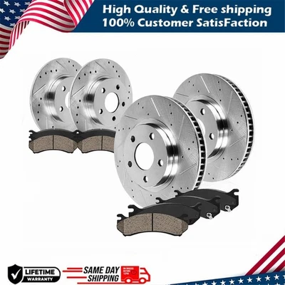Kit de pastillas de rotores de freno delanteros traseros perforados para Lexus ES300 2000 2001 Toyota Camry Foto 1 de 4