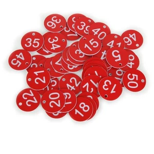 1-20/50/100 Engraved Number Discs Restaurant Table Tags Gym Locker Pub Hotels - Picture 1 of 10