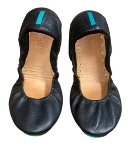 Tieks Classic Matte Black California Navy Leather Ballet Flats Women’s Size 7 - Picture 1 of 5