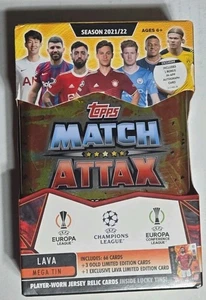2021-22 Topps Match Attax UEFA Soccer Lava Mega Tin Factory Sealed Limited  - Picture 1 of 2