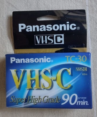 Cinta de 90 minutos Panasonic TC-30 VHS-C súper alta calidad, hecha en Japón, NUEVA Foto 1 de 3
