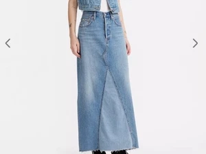 Levi's Premium langer Rock mit Seitenschlitz roher Saum Icon Größe 32 - Bild 1 von 4