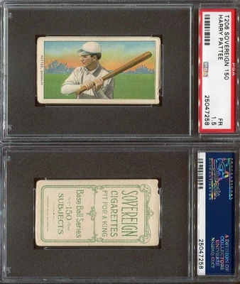 1909 T206 Harry Pattee Boston Red Sox PSA 1.5 *Tough Short Print Sovereign 150* - Image 1 of 2