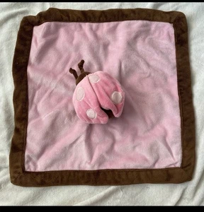 TIDDLIWINKS Rosa Braun Marienkäfer Baby Mädchen Sicherheitsdecke Lovey - Bild 1 von 2