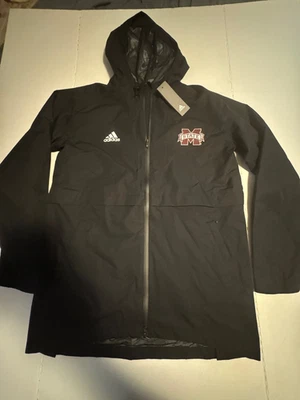 New W Tag Adult Medium Adidas Mississippi State Game Mode Parka Jacket $160 Look - Image 1 of 4