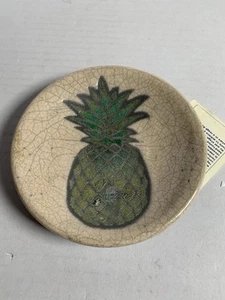 Raku handgefertigte Keramik Ananas Schmuck Schale von Javier Gayton & Justin Bright  - Bild 1 von 5