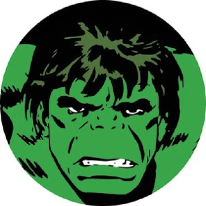 Incredible Hulk Comic Art Face Image 3" Round Refrigerator Magnet NEW UNUSED - Picture 1 of 1