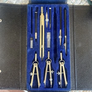 Staedtler Noris Drafting Compass Precision Instruments Set with Case Germany Vtg - Picture 1 of 2