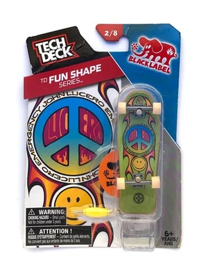 Tech Deck Fun Shape 系列黑色标签滑板 John Lucero 未开封 — 第 1/2 张图片