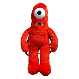 Yo Gabba Gabba Muno 17" Red Plush Zippered Backpack Nickelodeon Journeys Kidz - Picture 1 of 11
