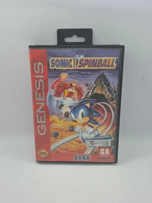 Sonic Spinball (Sega Genesis) Tested - Case Hangtab Intact. No Manual  - Image 1 of 4