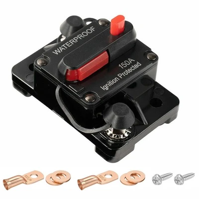 Waterproof Car Circuit Breaker Fuse Reset 30-300 Amp 12V-48V DC Car Boat Auto - Image 1 of 4