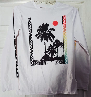 Roupa de banho masculina Old Navy gráfica proteção contra erupções cutâneas/EUA tamanho G - Imagem 1 de 4