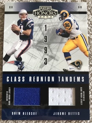 Camiseta deportiva usada Bledsoe Bettis 2003 Playoff Honors Class Reunion Tándems juego/150 Foto 1 de 4