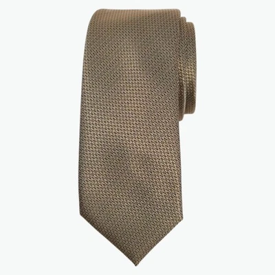 Corbata para Hombres ALFANI Bronce Aserradero Sólido Micro Tejido 2.75 Delgada Poliéster Corbata para Cuello Foto 1 de 4