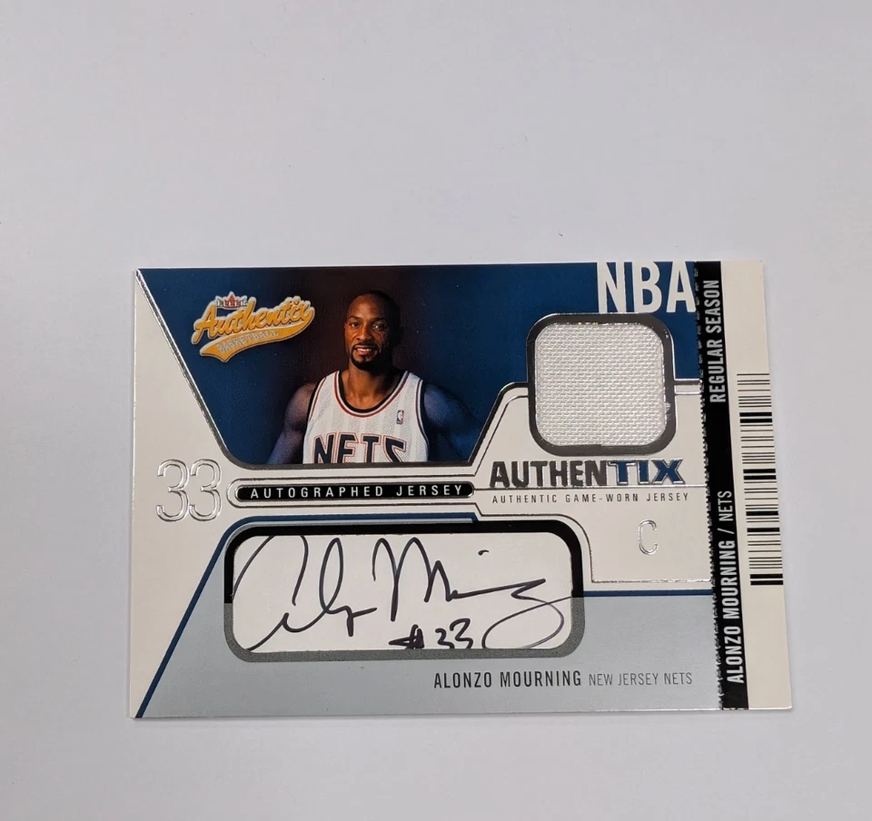 2003-04 Fleer Authentic Basketball Alonzo Mourning Auto Jersey /100 Authentix - Image 1 of 2