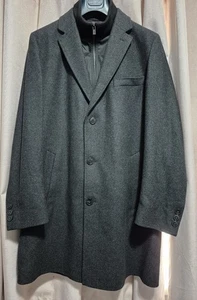 Incredible HUGO BOSS 2 IN 1 WOOL OVERCOAT EU 56R-UK 46  REG  - REMOVABLE LINING - Picture 1 of 19