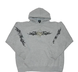 VTG  TOP HEAVY Hoodie Sweatshirt Scorpion Bay Skater Y2K Gray Size Men's L Rare! - Picture 1 of 12