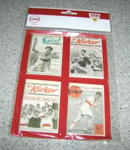 VFB STUTTGART-4 alte Magnete-keine Pins- OVP-5,5 x 8 cm-Magnet Set Schlagzeilen- - Bild 1 von 8