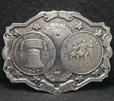 XA25101 IMPRESIONANTE HEBILLA DE CINTURÓN INDEPENDENCIA VINTAGE AÑOS 70 **100 AÑOS DE LIBERTAD** Foto 1 de 2