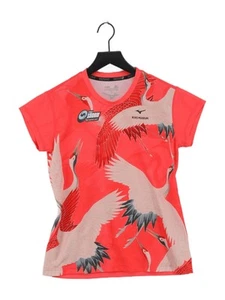 Mizuno Women's T-Shirt XL Pink 100% Polyester Short Sleeve Round Neck Basic - Picture 1 of 5