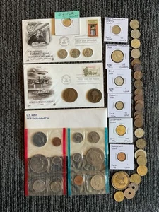 Collectible Junk Drawer Coin Lot 1978 UNC.SET W/IKE,SILVER,FIRST DAY ISSUE - Picture 1 of 9
