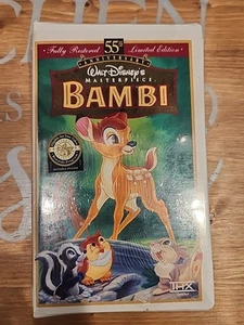NEW/SEALED Bambi: 55th Anniversary Walt Disney's Masterpiece VHS Limited Edition - Picture 1 of 7
