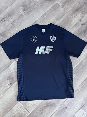 Camiseta de fútbol HUF Worldwide negra talla grande  Foto 1 de 4
