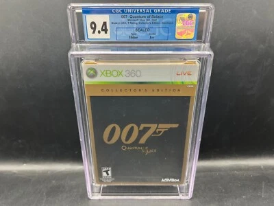 007 Quantum of Solace Collector's Edition Xbox 360 CGC 9.4 A++ FACTORY SEALED - Image 1 of 4