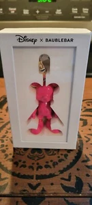 Baublebar Disney X Mickey Mouse Bag Charm Purse Pink Gold Box Hot Gift Neon New - Picture 1 of 13
