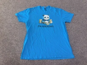 t shirt kung fu panda grande blu film uomo ufficiale classico food eating - Foto 1 di 10