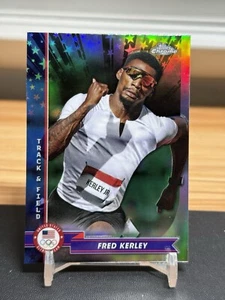 2024 Topps Chrome Olympics FRED KERLEY Refractor #47 - Picture 1 of 2