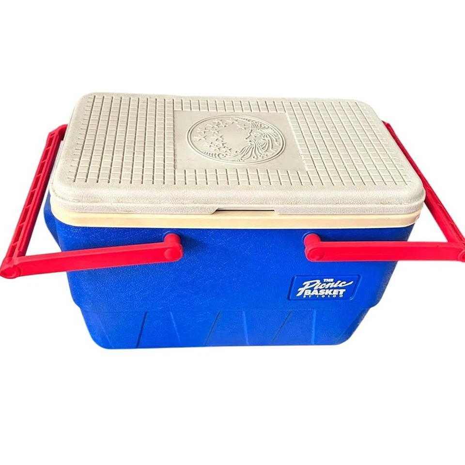 RARO 1990s Procter & Gamble P&G Sales Rep Igloo cesta de piquenique cooler 25qt - Imagem 1 de 4