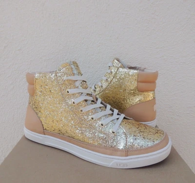 UGG GOLD GRADIE BRILLO CUERO ZAPATILLAS BOTINES, US 9/ EUR 40 ~ NUEVO EN CAJA Foto 1 de 4