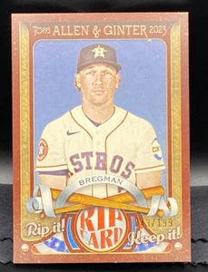 2023 Topps Allen & Ginter Alex Bregman Astros Rip Card 043/199 ~BEREITS GERIPPT! - Bild 1 von 2