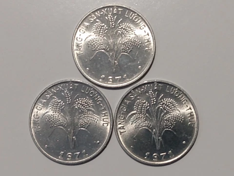 1971 VIETNAM 1 DONG UNC (3 COINS) FAO ALUMINUM Cover