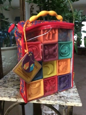 B.Toys–One Two Squeeze Baby Blocks-Building Blocks for Toddlers Baby B. Blocks - Image 1 of 4