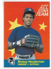 1986 FLEER ALL STAR  Rickey Henderson #7  New York Yankees