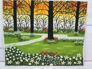Vintage Vietnamese Embroidery Painting Handmade Silk Thread Art Tree Flowers New - Picture 1 of 8