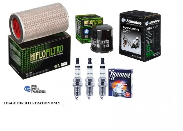 TRIUMPH STREET TRIPLE 2013 bis 2016 Filter & Iridiumstecker Service Kit & Öl - Bild 1 von 1