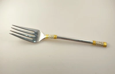 Wallace Golden Aegean Weave Sterling Silver Serving Fork - 8 5/8" - No Monogrsm - Image 1 of 3