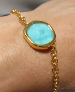 BRACCIALE ARGENTO MONICA VINADER TURCHESE LUNGO 7,5" 5,36 grammi (G132942-7) - Foto 1 di 9