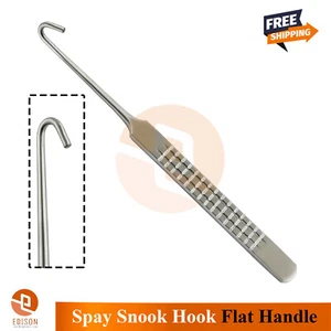 Spay Snook Hook Flat Handle Ovaries Uterus Removal Veterinary Surgical Tool - Picture 1 of 2