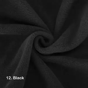 Schwarz weiß Uni Anti Pille Polar Fleece Material weich warm Winter Stoff 58" - Bild 1 von 4