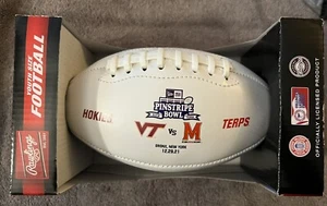 NEW ERA PINSTRIPE BOWL MINI FOOTBALL 2021 VIRGINIA TECH HOKIES MARYLAND TERPS - Picture 1 of 7
