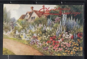 UNITED KINGDOM - Vintage Post Card 1920-th - CHRISTMAS Garden Fair, Flowers - Bild 1 von 2