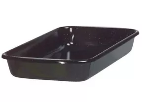 Riess Auflaufform 40x21,5x5,7 cm Bratform Bräter schwarz Emaille Backform Ofen - Bild 1 von 5